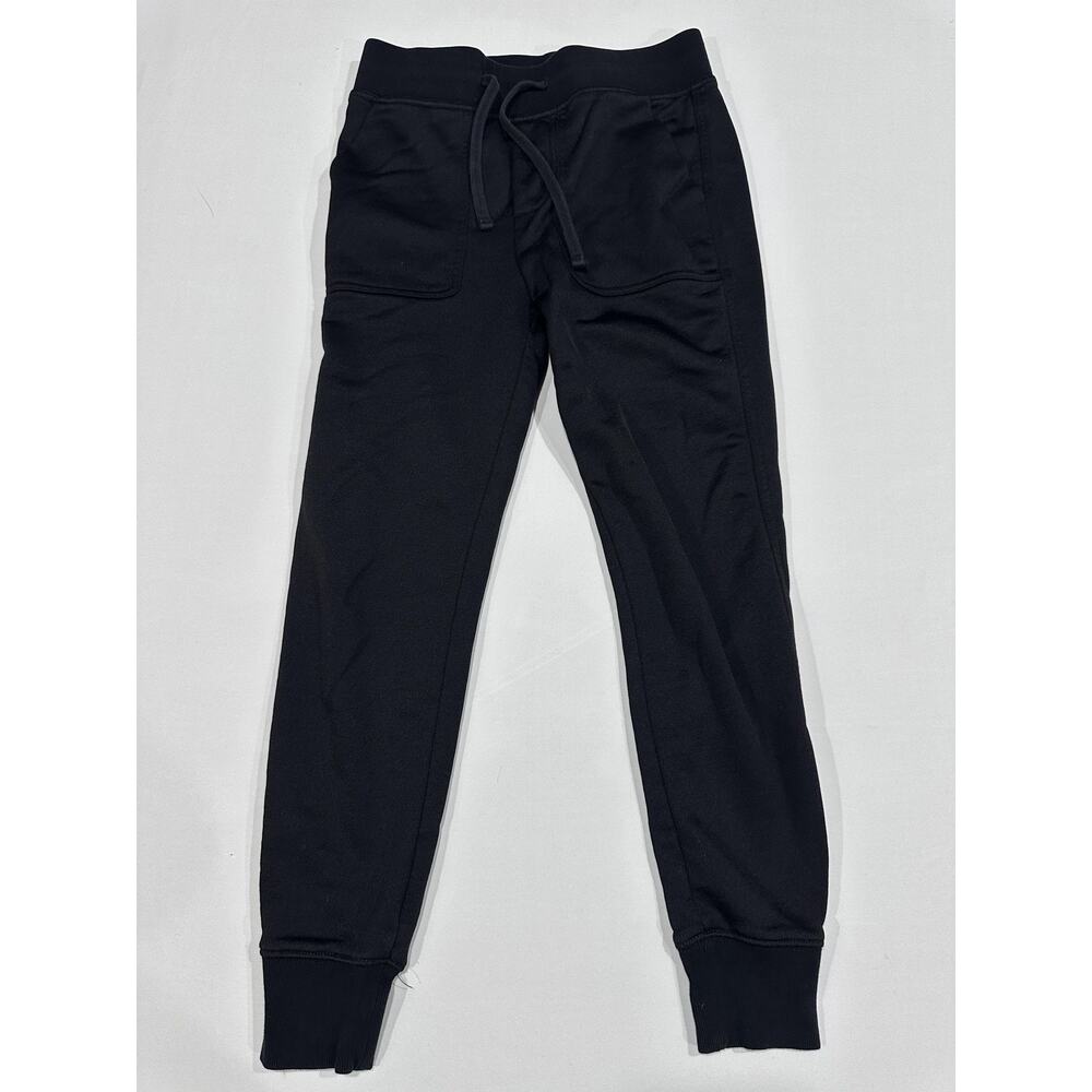 James Perse Pants Women Size 0 XS Black Jogger Tapered Drawstring Cotton Slim